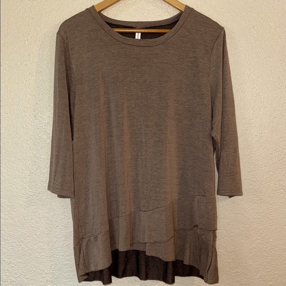 FORGOTTEN GRACE Casual Brown Women's Top - Picture 1 of 6